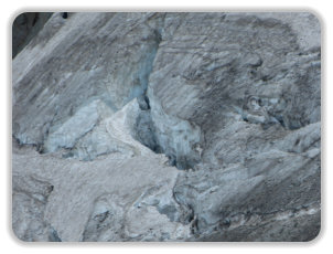 crevasses sur le glacier de Freydane