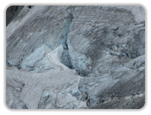 crevasses sur le glacier de Freydane