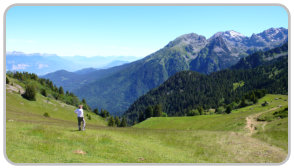 au-dessus du Recoin, après le col de l'Aiguille