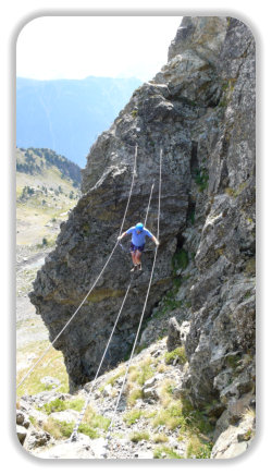 pont népalais de la via ferrata des 3 Fontaines